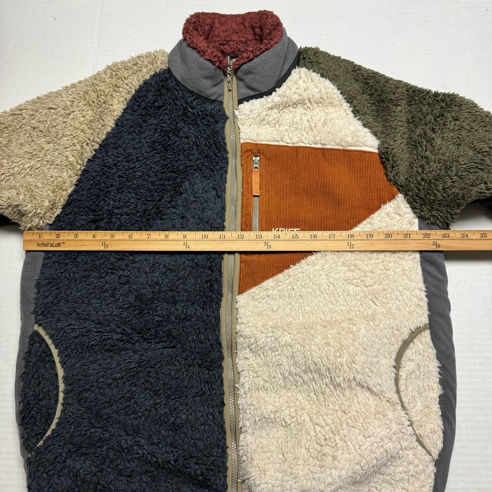 KRIFF MAYER Japan Colorblock Sherpa Fleece Jacket Size: Large - Picture 9 of 10